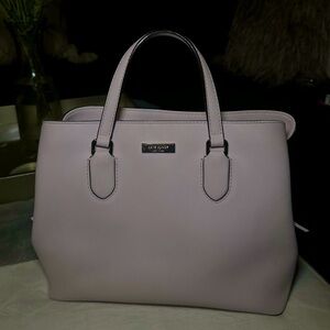 Baby pink Kate Spade satchel with long strap
